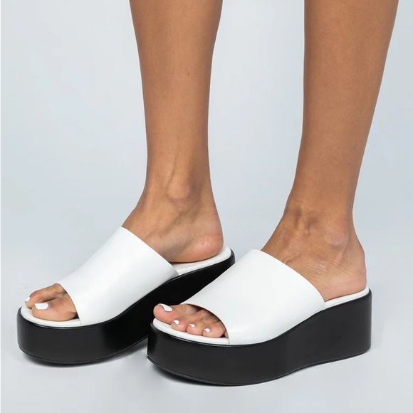 PRINCESS POLLY White Britta Platform Heel Sandals - Picture 5 of 8